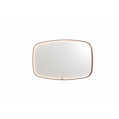 INK SP31 miroir - 140x4x80cm contour en cadre acier incl dir LED - chauffage - changement de couleur - dimmable et interrupteur - cuivre brossé
