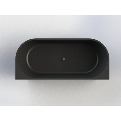 Arcqua Pinto Baignoire îlot semi-encastrée 160x70 mat noir
