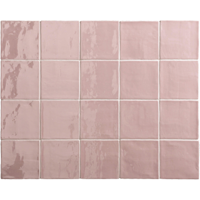 ÉCHANTILLON Par Goof Carreau mural Ancien Hollandais blanc Vintage Brillant Rose