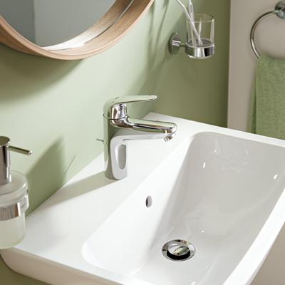 GROHE Swift wastafelkraan - m-size - opbouw - voorsprong 11.8cm - met trekwaste - chroom