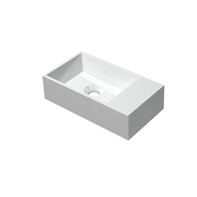INK Contra Lavabo WC carré 40x22x10cm composite blanc brillant