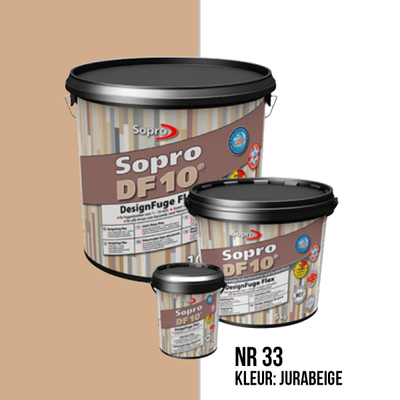 Sopro Mortier à joint pour carrelage de sol et mural Sopro DF 10 Flexible jurabeige n° 33 1kg Beige