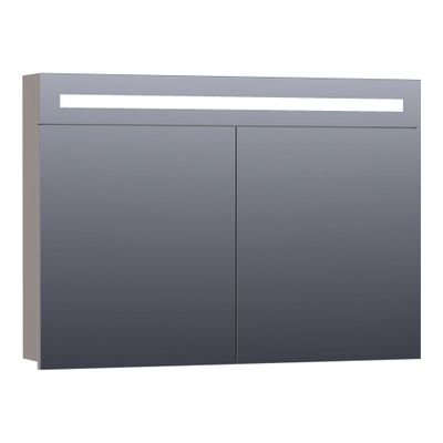 BRAUER Promise spiegelkast – 99x70x15 cm – directe LED – Taupe mat
