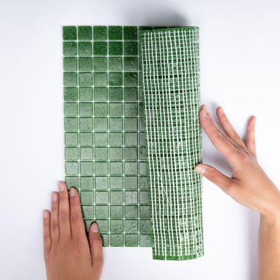 The Mosaic Factory Amsterdam mozaïektegel - 32x32cm - 4mm - vierkant - mat dark green (groen)