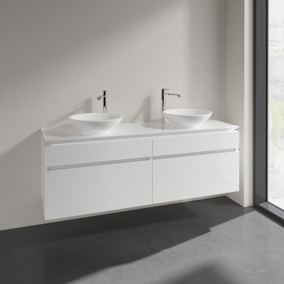 Villeroy & Boch Legato Meuble sous vasque 160x55cm 4 tiroirs Blanc brillant