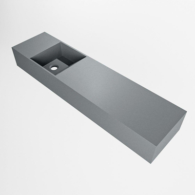 Mondiaz TYNE Fontein - 90x23x12cm - wasbak Links - zonder kraangaten - solid surface - Plata