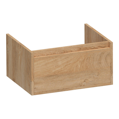 BRAUER Hope wastafelonderkast - 59x30x45.5cm - 1 softclose lade greeploos - 1 sifon uitsparing - Forest Tan