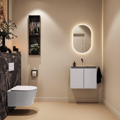 MONDIAZ TURE-DLUX 60cm toiletmeubel Cale. EDEN wastafel Lava positie midden. Zonder kraangat.