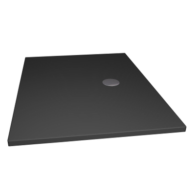 Xenz Flat Plus Douchebak - 90x120cm - Rechthoek - Ebony (zwart mat)