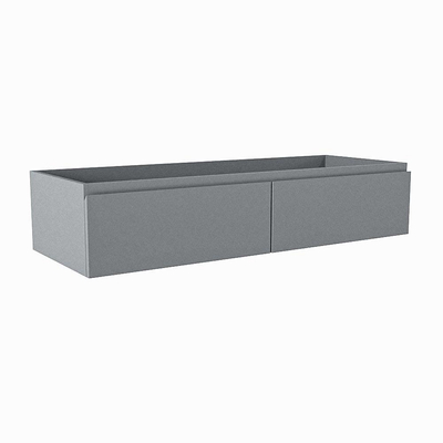 Mondiaz FOGE Meuble sous vasque - 120x45x25cm - 2 tiroirs - softclose - 1 découpe gauche - Plata