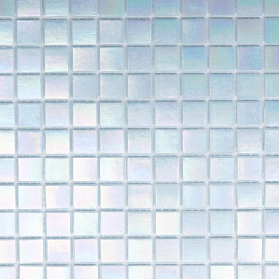 La Mosaic Factory Amsterdam carreau mosaïque - 32,2x32,2cm - carrelage mural et de sol - Carré - Verre Bleu Clair brillant