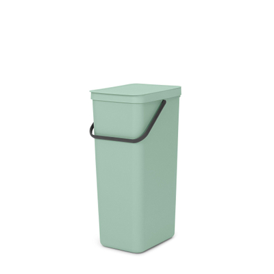 Brabantia Sort & Go Afvalemmer - 40 liter - hengsel - jade green