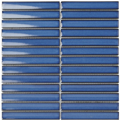 The Mosaic Factory Sevilla Carrelage mosaïque 2x14.5x0.8cm pour mur kitkat finger céramique bleu jeans