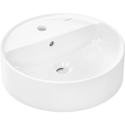 Hansgrohe Xuniva S opzetwaskom - 45x14.5cm - rond - 1 kraangat - wit