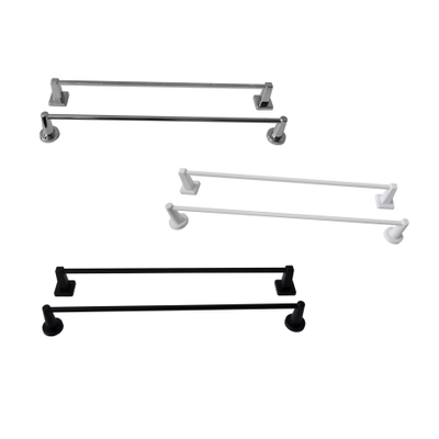 Sanicare porte-serviettes magnétique avec embouts ronds Blanc