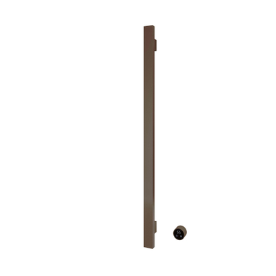 Hotbath &MORE Radiateur sèche-serviettes - 19x115cm - carré - 1 barre - vertical - avec interrupteur - tuscan bronze