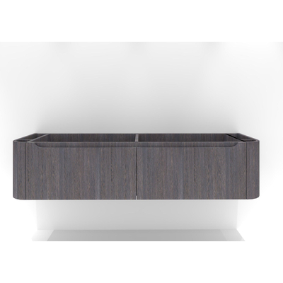 H&R badmeubelen Juice Wastafelonderkast - 180x45x40cm - afgeronde hoeken - 2 lades - geïntegreerde greep - wenge