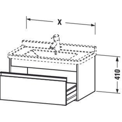 Duravit Ketho Meuble sous-lavabo 65x41x46.5cm basalte