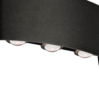 QAZQA Silly Wandlamp - 6 lampen - 17cm - IP54 - Zwart