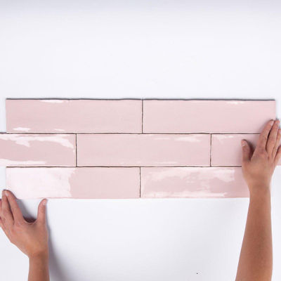 Cifre Ceramica Colonial carreau mural - 7.5x30cm - 8.6mm - Rectangle - Rose brillant