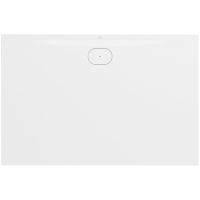 Villeroy & Boch Ecora douchebak - 150x100x3.5cm - afvoer lange zijde - stone white (wit)