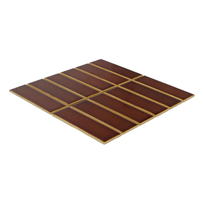The Mosaic Factory Barcelona mozaïektegel - 29x29cm - 6.5mm - rechthoek - glans creme caramel (beige)