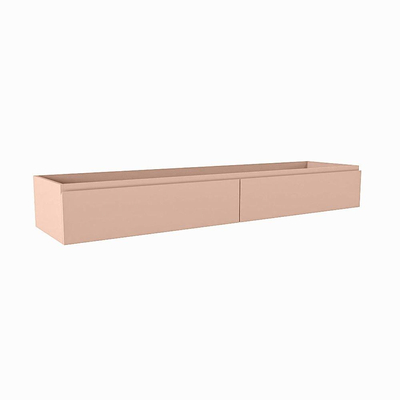 Mondiaz FOGE Meuble sous vasque - 180x45x25cm - 2 tiroirs - softclose - 1 découpe gauche - Rosee