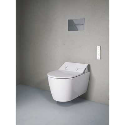 Duravit ME by Starck Cuvette murale à fond creux pour abattant SensoWash 36.5x57cm avec fixation cachée blanc