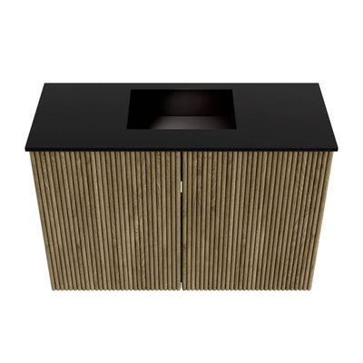 Mondiaz JOYA 60cm toiletmeubel - kleur Dusk - Wastafel FAYE positie Midden 1 kraangat kleur Urban.