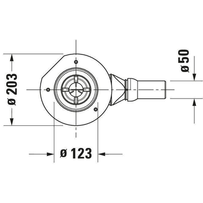 Duravit vidage receveur de douche horiz avec lot de pieds ou support baignoire