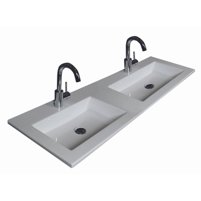 Basic Bella Meuble avec lavabo acrylique 120x55X46cm 2 trous de robinet Anthracite mat