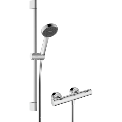 Hansgrohe Activera Select S - 95 renovatieset - 2jet - ecosmart - met Ecostat Fine - glijstang 65cm - hoogglans chroom