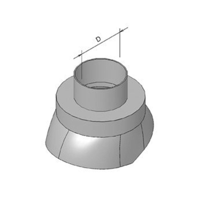 Burgerhout glijschaal model F ø160mm 25-45° PP zwart