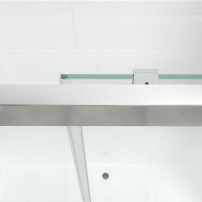 Saniclass ID06 Quick Fit Pare-bain avec porte coulissante à 2 éléments 170x150cm verre de sécurité 6mm anti-calcaire chrome
