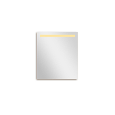 Adema Squared 2.0 spiegel – 60x70 cm – directe LED boven – Zilver mat