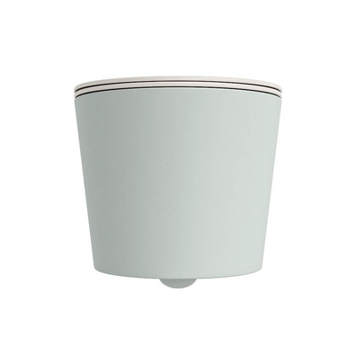 Mondiaz LAVIE WC suspendu – sans bride – 36 x 53 cm – avec abattant softclose – Greey (vert clair/gris), abattant Linen (blanc cassé)