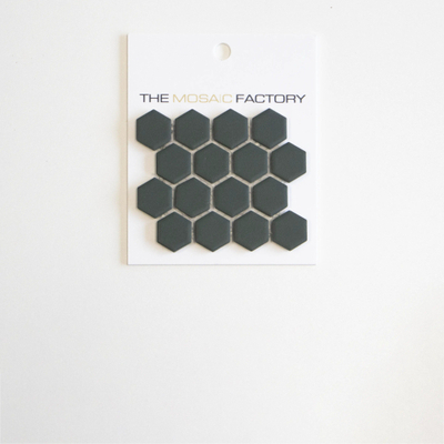 SAMPLE The Mosaic Factory Hexagon mosaique carrelage - 12.5x15 - carrelage mural et de sol - Hexagone/Hexagone - Porcelaine Camo Green Mat
