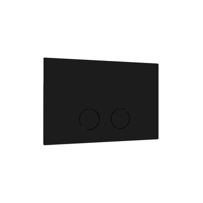 Geberit Inbouwreservoir - UP320 - QeramiQ Push Steel bedieningsplaat slim - dualflush - ronde knoppen - mat zwart