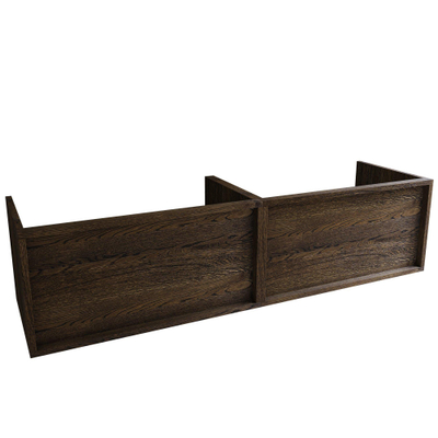 Saniclass Holz Frame Badkameronderkast - 160x45x40cm - 2 lades - Eiken charcoal