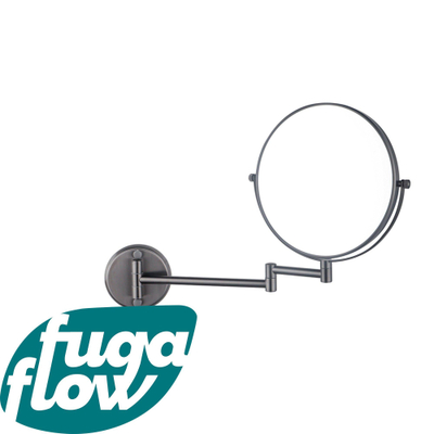 FugaFlow miroir de maquillage - 20cm - rond - PVD - gunmetal brossé