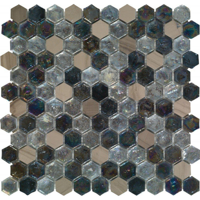 Ceralto Fenera Mosaic Carreau mosaïque - 29x30cm - 8.0mm - Bigarré multicolore - par pièce