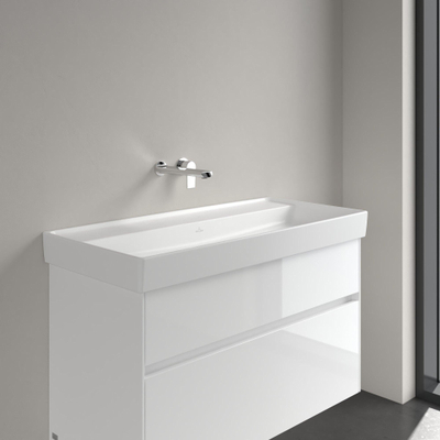 Villeroy & Boch Collaro Plan vasque 100x47cm sans trou de robinet sans trop-plein Ceramic+ Stone white