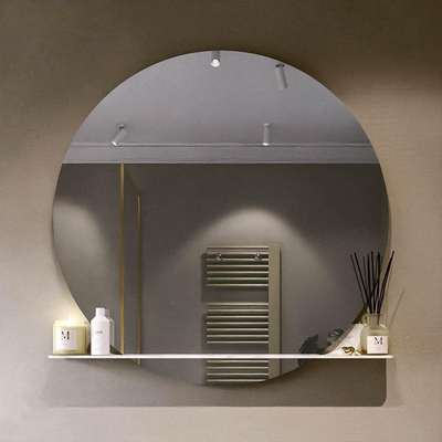 Miroir de salle de bain Mondiaz SPOT - rond 120cm - plan de miroir - couleur Opalo