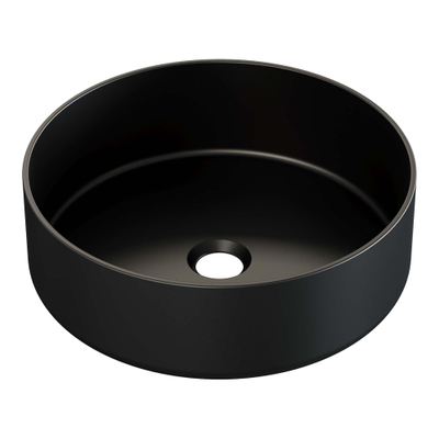 BRAUER Circle Vasque à poser - 36x36cm - ronde - céramique - noir mat