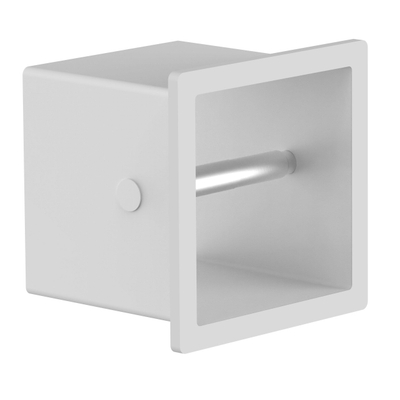 Fortifura Calvi Toiletrolhouder - inbouw - 17.3x17.3x15.3cm - Mat wit OUTLETSTORE