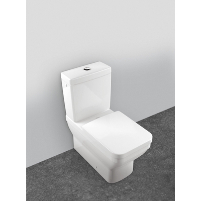 Villeroy & Boch Omnia Réservoir WC WC avec intérieur et duo bouton d'é[argne avec connexion latérale et arrière blanc