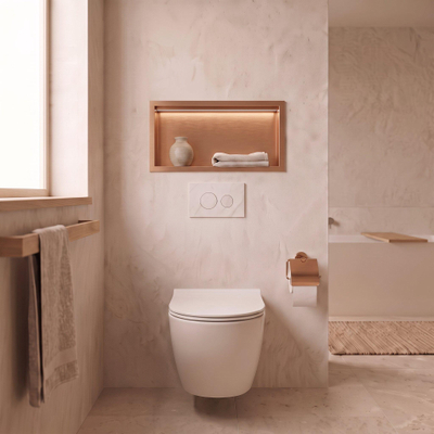 Fortifura Galeria Niche encastrée - 30x60x7cm - éclairage LED - cuivre brossé