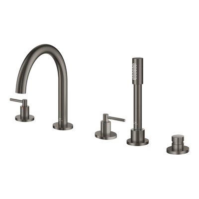 Grohe Atrio 5-gats badrandcombinatiehard graphite geborsteld