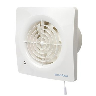 Vent-axia supra 100 ht ventilateur de salle de bain avec capteur d'humidité avec minuterie avec cordon de tirage 97 m3/h blanc