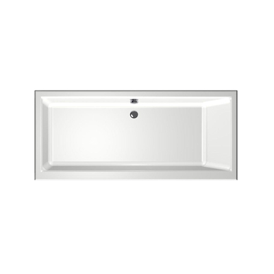 Xenz Kristal Baignoire - 180x80x48 - bonde Centrale - acrylique - blanc